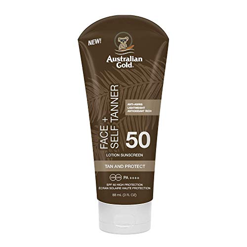 Australian Gold Face+Self Tanner Locion Spf50 88Ml