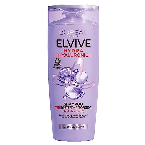 Elvive Hydra Hyaluronic - Shampoo 72H Idratazione Profonda, 400Ml