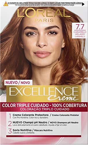 L'Oréal Paris Excellence Creme Tinte #7.7-Caramelo Helado 192 Ml