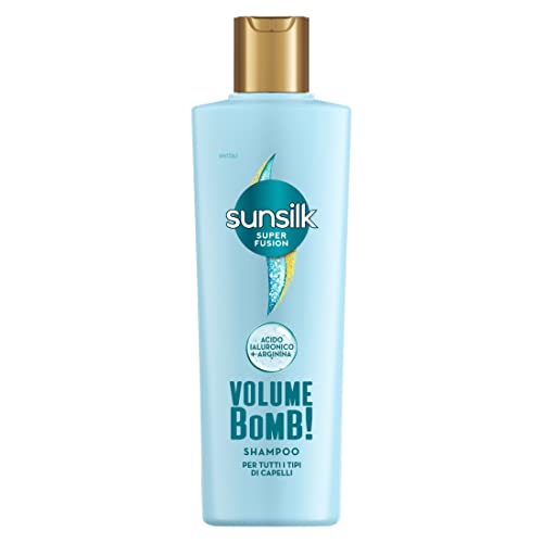 Sunsilk, Shampoo Volume Bomb, Shampoo Volumizzante, Dona Volume E Capelli Lucenti, Formula Super Fusion Con Un Mix Di Acido Ialuronico Nutriente E Arg