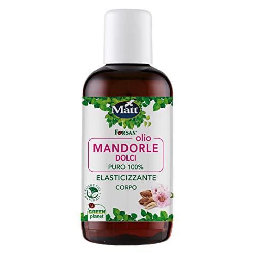 Matt Forsan, Olio Mandorle Dolci, Elasticizzante Per Il Corpo, Senza Profumo, Nutre Ed Idrata La Pelle Secca , Ideale Per Prevenire Le Smagliature, 25