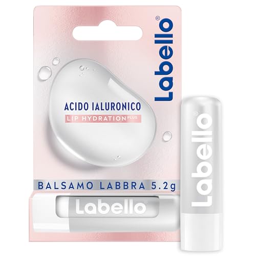 Labello Acido Ialuronico Lip Hydratation Plus Rosé 5.2G, Burrocacao Labbra Ultra-Leggero, Lip Balm Con Acido Ialuronico Per Labbra Rimpolpate, Balsamo