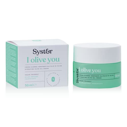 Syster - Crema Viso Giorno Idratante - Crema Viso Illuminante - Contiene Microperle Di Olio Di Oliva - Vegan, Made In Italy, Senza Parabeni E Siliconi