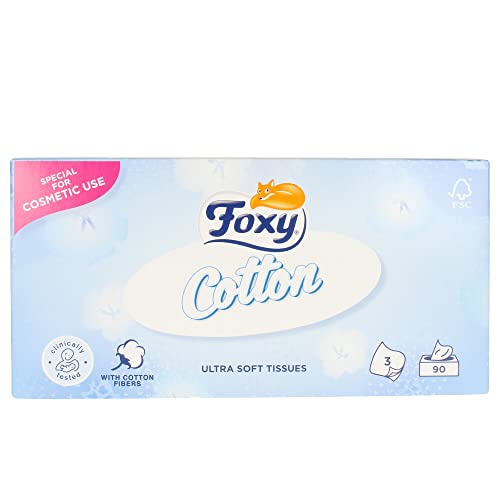 Foxy Facial 3 Strati Cotone 90U, Nero, Estandar