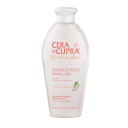 Cera Di Cupra, Acqua Di Miele Micellare, Deterge Ed Elimina Il Trucco E Le Impurità Con Massima Delicatezza, Deterge Viso, Occhi E Labbra, Made In Ita