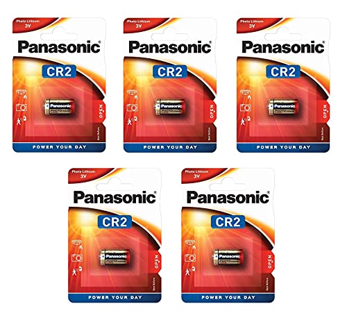 Batteria Al Litio Panasonic Cr2 3 V - Blister 1 X5 - Confezione Da 5 Blister
