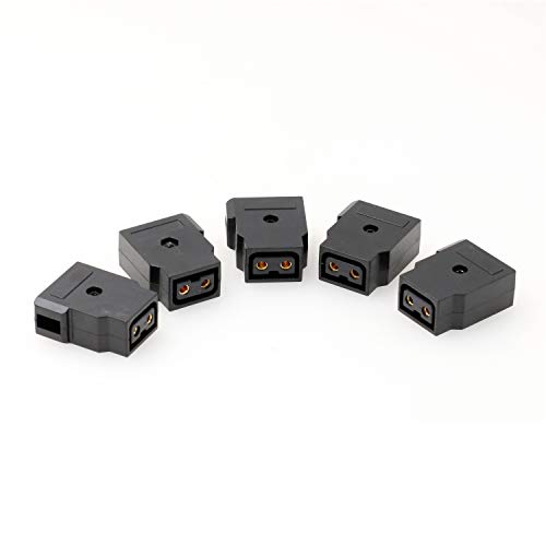 Hangton Powertap D-Tap P-Tap Femmina Connettore Di Alimentazione Per La Fotografia Cavo Assemblaggio V-Lock Gold Mount Batteria (5 Pezzi, Femmina)