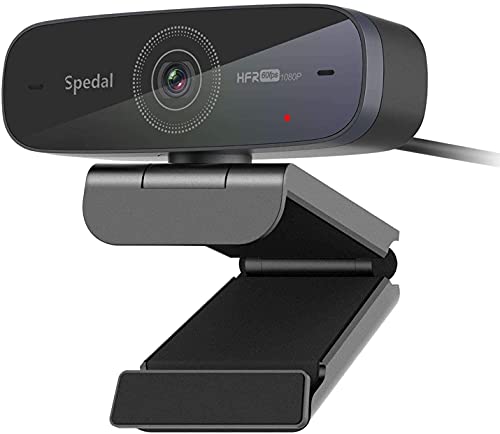 Spedal Webcam 1080P 60Fps, 2 Microfoni, Autofocus Live Streaming Camera Con Microfono, Webcam Usb Per Xbox Obs Xsplit Facebook Skype Youtube, Compatib