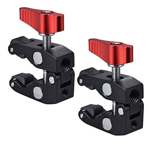 Braccetto Clamp Smallrig, Andoer Super Clamp Confezione Da 2 Pinze Per Granchio, Clip Super Morsetto 1/4 E 3/8 Filettate Per Dslr Rig Lcd Monitor Stud