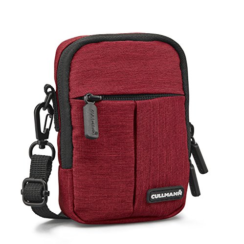 Cullmann - 90202 - Malaga Compact 200 Borsa Fotografica Per Fotocamere Compatte, Rosso - Dimensioni Interne: 70X100X30Mm - Idrorepellente Grazie Al Ri