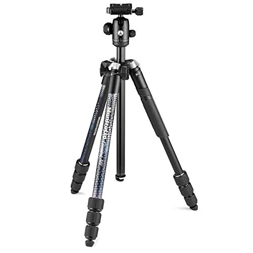 Manfrotto Element Mii Mkelmii4Bk-Bh - Treppiede Da Viaggio In Alluminio Leggero Con Custodia Per Il Trasporto, Testa A Sfera Compatibile Arca, 4 Gambe