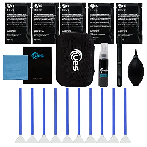 Kit Di Pulizia Della Fotocamera Ues: Tampone Sensore Full-Frame, Liquido Per La Pulizia Di Lenti E Sensori, Penna Per Lenti, Ventilatore Di Aria, Pann