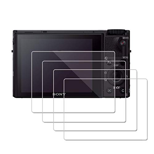 (Pacco Da 4) Ootsr Proteggi Schermo Per Sony Rx100Vi Rx100V Iv Rx100Iii Rx100Ii Rx100 Protezione In Vetro Temperato [Bubble-Libero]