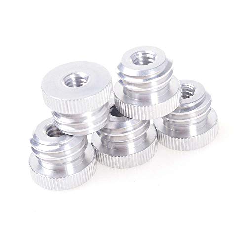 Angeek 5 Pcs 1/4 Inch Female To 5/8 Inch Male Convert Screw Standard Adapter For Tripod Laser Level Adapter