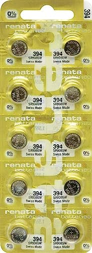 Renata X703820 Mp-E - Batteria A Bottone 394 In Ossido D'Argento, 84 Mah, 1,55 V, 10 Pezzi