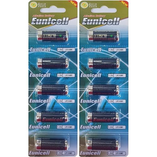 Eunicell - Batterie Alcaline Lr1 1.5V Mn9100, Am5, 10 Pz