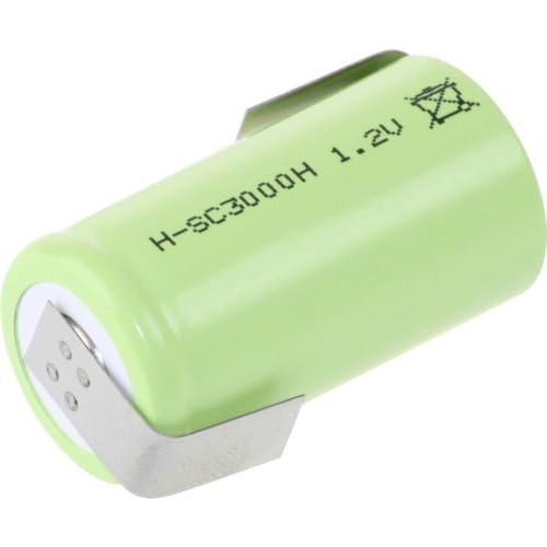 Mexcel Ns3000Scht-Lfz Mexcel-Sc3000H - Batteria Speciale Sub-C Ad Alta Temperatura, Bandiera A Z Flat-Top Nimh 1,2 V 3000 Mah