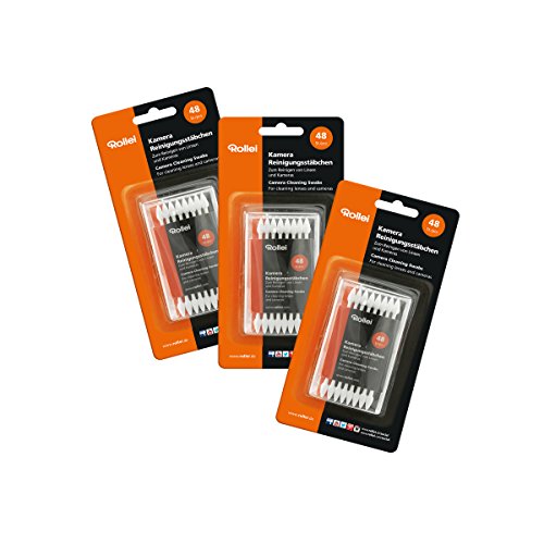 Rollei Camera Cleaning Swabs - Bastoncini Di Pulizia Per Fotocamere 48 Pezzi, Per La Pulizia Di Lenti E Fotocamere