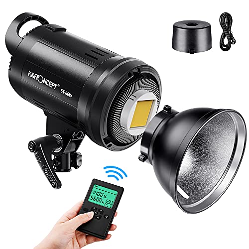K&F Concept St-60W Luce Fotografico,5600 K Monoluce Ad Alta Potere Professionale Con Supporto Di Bowens,Per Video Foto Studio Photography Registrazion