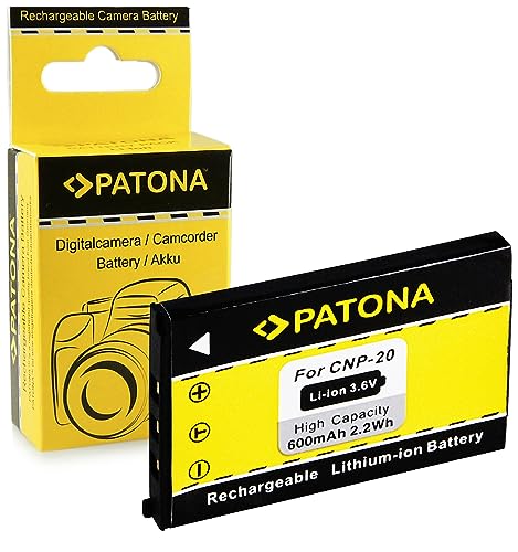 Patona Batteria Np-20 Compatibile Con Casio Exilim Ex-S1 Ex-S2 Ex-S3 Ex-S20 Ex-S100