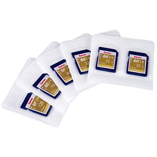 Hama Self-Adhesive Sd Sleeves, Pack Of 5 - Memory Card Cases (Pack Of 5, Mmc, Sd, Transparent, White, Polypropylene (Pp))
