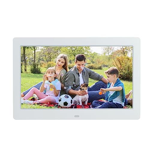 Cornice Digitale Da 10,5 Pollici, 1280 X 800P Music Photo Player Con Telecomando/Multi-Presentazione/Calendario/Orologio Funzione Allarme Bianco