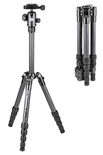 Manfrotto Mkeles5Cf-Bh Element Traveller Treppiede In Carbonio, Piccolo, Nero