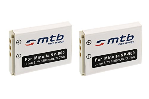 2X Batterie Np-900 Per Konica Minolta Dimage E40, E50