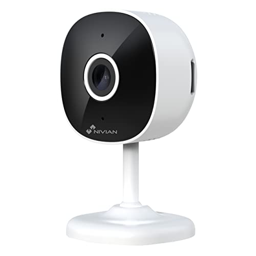 Nivian - Caméra Wifi 2,4 Ghz-Enregistrement En Microsd (Non Inclus)-2K-Détection Humaine-Audio Bidirectionnel-Convient Pour L'Intérieur-Compatible Ave