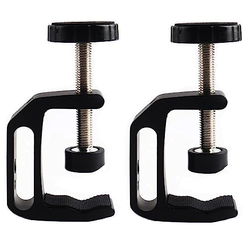 Smavles C Clamp 2 Pezzi Morsetto Super Clamp Pinza Fotocamera Con Pad Antiscivolo,Per Riflettore Flash,Clip Per Treppiede,Morsetto Per Fotocamera Da S