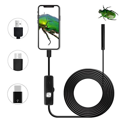 Qicheng&Lys Telecamera Di Ispezione Wireless,Endoscopio Wifi Impermeabile 1200P Ad Alta Definizione, Adatta Per Smartphone Android E Ios Tablet Comput