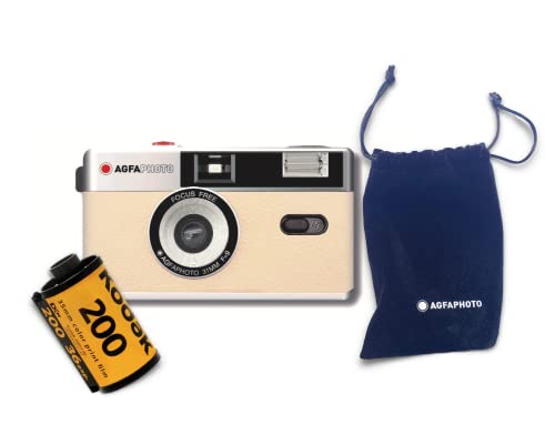 Agfaphoto Analogue 35 Mm Compact Film Camera Set: Pellicola Per Immagini A Colori + Batteria