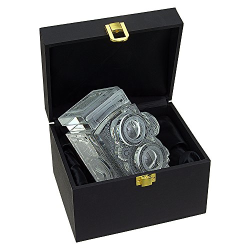 Fotodiox Crystal Tlr Camera Display Model – Real Life Full-Size Replica Of Rolleiflex 2.8 Camera With Zeiss Planar 80 Mm Lens; Hoff Eight, Book Shelf,