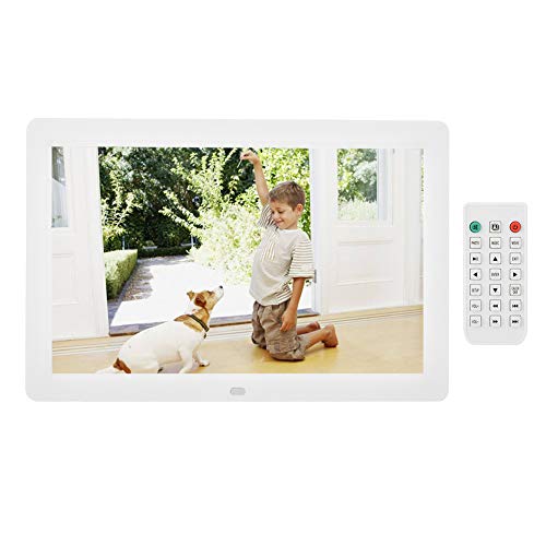 Vbestlife 12 Pollici 1280 * 800Hd Photo Frame Digitale Orologio Giocatore Di Sveglia Con Telecomando Regalo Per Compleanno, Matrimonio, Spina Europea(