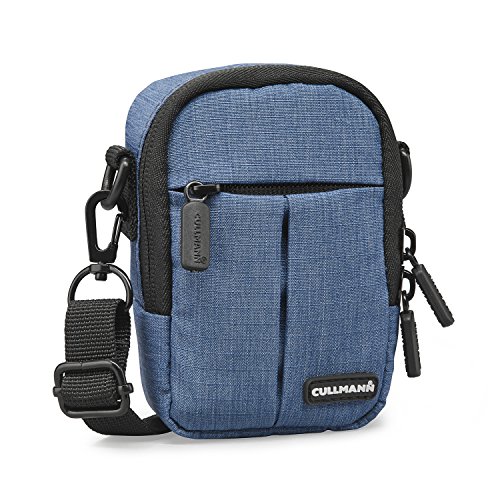 Cullmann - 90223 - Malaga Compact 300 Borsa Fotografica Per Fotocamere Compatte, Blu - Dimensioni Interne: 70X110X40Mm - Idrorepellente Grazie Al Rive
