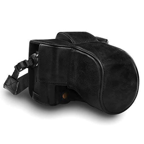 Megagear Mg1550 Custodia In Vera Pelle Per Fujifilm X-T3 (Xf23Mm - Xf56Mm & 18-55Mm Lens) - Nero