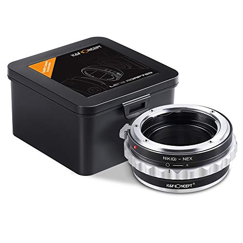 Anello Adattatore K&F Concept Per Obiettivo Nikon(G) Obiettivo Per Fotocamera Sony Nex E-Mount