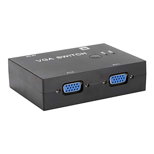 Switcher Vga, 2-In-1-Out 2 Pc A 1 Monitor Scatola Switch Vga Supporto Vga/Xvga/Svga/Uxga/Display Multi-Sincronizzazione, Splitter Adattatore Adattator