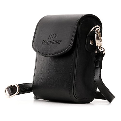 Megagear Mg882 Nikon Coolpix A1000, A900 Custodia In Finta Pelle Per Fotocamera Con Tracolla - Nero