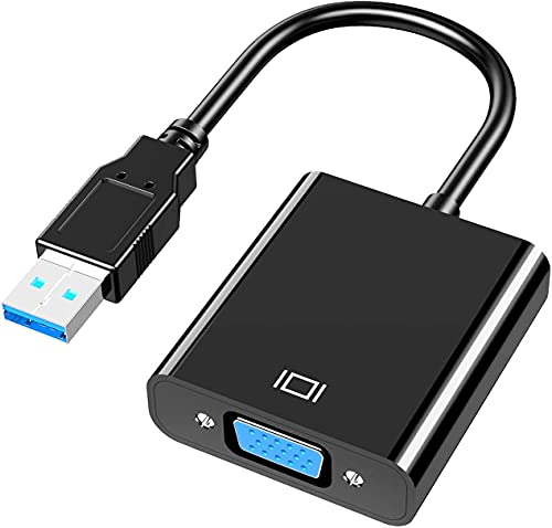 Azuxreza Adattatore Da Usb A Vga, Convertitore Da Usb 3.0/2.0 A Vga, Convertitore Video Hd 1080P Per Pc, Laptop Hdtv Compatibile Con Windows Xp/7/8/8.
