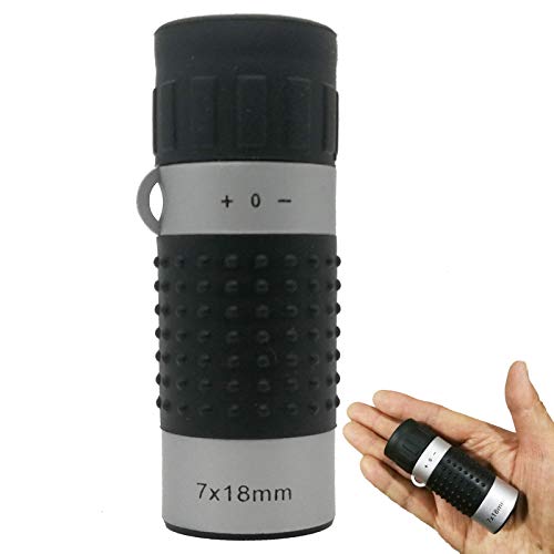 Aniworld Cannocchiale Monoculare Tascabile, Mini Telescopio Monocolo Tascabile 7 X 18, Piccolo Monoscopio, Impermeabile, Portatile Per Osservazione De