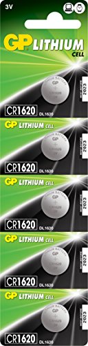 Cr1620 - Confezione Da 5 Batterie Bottone Al Litio Cr 1620 / Dl1620 Da 3V - Lunga Durata - Gp Lithium