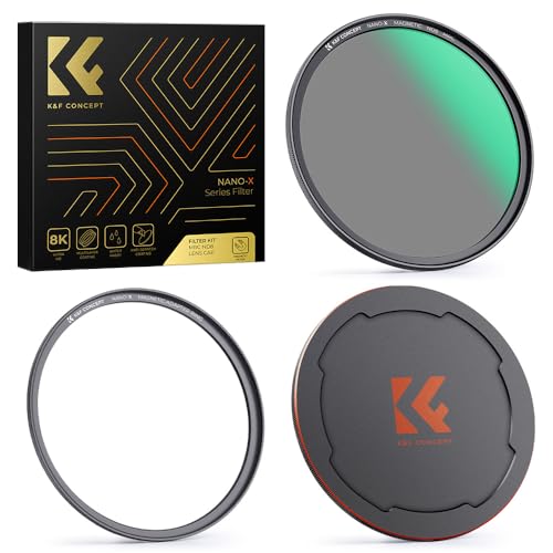 K&F Concept Nano-X Filtro Magnetico Nd8 (3 Stop) Per Obiettivo Da Anelli Adattatori, Tappo Magnetico In Metallo (72Mm, Magnetica)