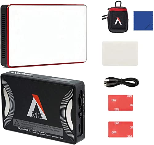 Aputure Mc Rgbww Filmato Luce Con Full Hsi Color Control E Una Gamma Cct Di 3200K-6500K, Mini Luce Mc Led Per Riprese Video Caratteristiche Usb-C Pd E