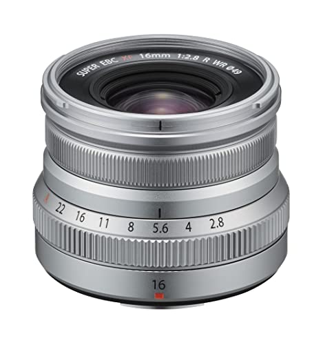 Fujifilm Fujinon Xf16Mmf2.8 R Wr Obiettivo Fisso Per Mirrorless 16 Mm, F/2.8, Resistente Alle Intemperie, Attacco X Mount, Argento