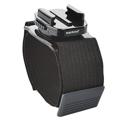 Mantona 360 Gradi Braccio Circonferenza Clip Sgancio Rapido Per Gopro - Nero