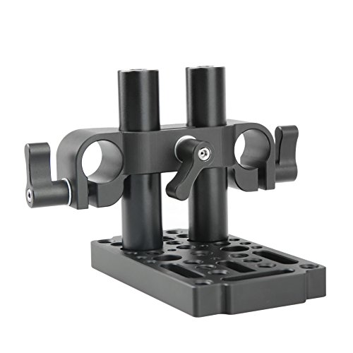 Niceyrig Formaggio Piastra Con 15 Millimetri Rod Raiser Morsetto, Corto Aste Per Fotocamera Dslr Baseplate Sistema Di Sollevamento