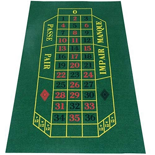 Trade Shop Traesio Tappeto Da Tavolo Verde Feltro Per Roulette Gioco Pallina Casino Games