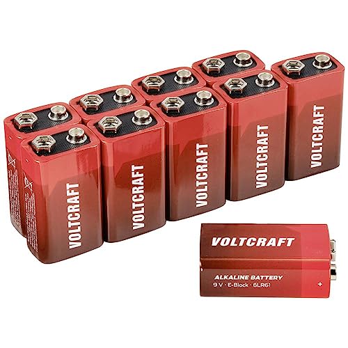 Voltcraft 6Lr61 Batteria Da 9 V Alcalina/Manganese 550 Mah 9 V 10 Pz.