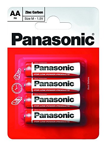 Panasonic Confezione Da 4 Batterie Aa Zinco-Carbone Monouso (La Confezione Può Variare)